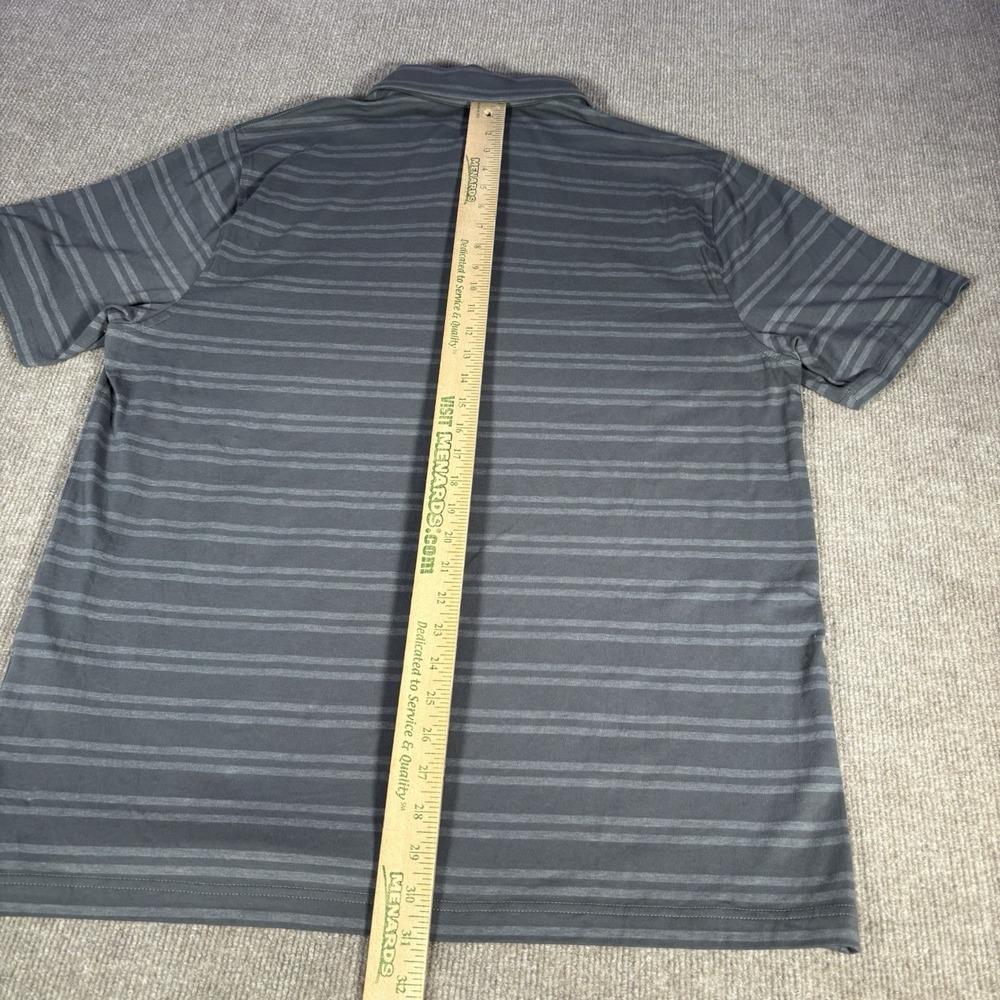 Under Armour Polo Shirt Mens XL Loose Gray Striped Charged Cotton Golf NWT - Picture 9 of 10